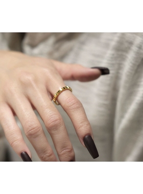 Star Ray「小冰块」银饰小众设计通体925镀18k金精致简约轻奢戒指