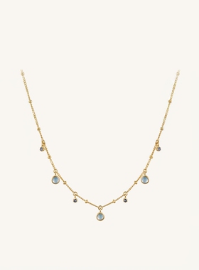 Star Ray银饰秘密花园仲夏蓝调吊坠项链精致锁骨链颈链毛衣链春夏