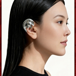 Star Ray【此沙同款】赛博朋克耳挂金属溶解耳夹小众设计耳饰礼物