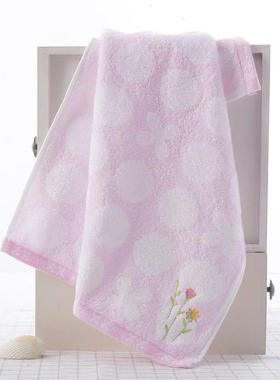 金号正品纯棉小毛巾 无捻绣花童巾  柔软吸水纯棉小面巾T1124WH