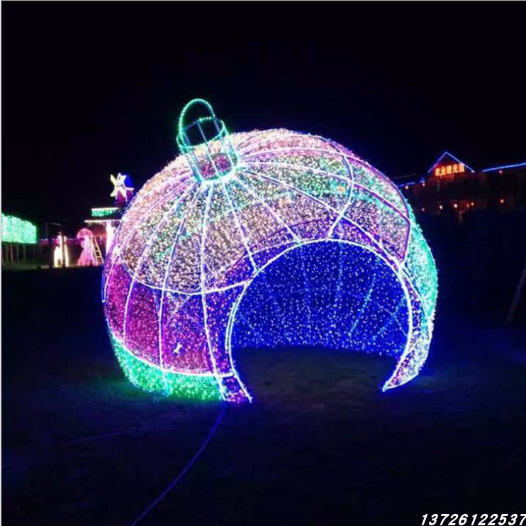 小火车造型灯 led雕塑造型 led灯光节造型灯光亮化场景半圆造型灯