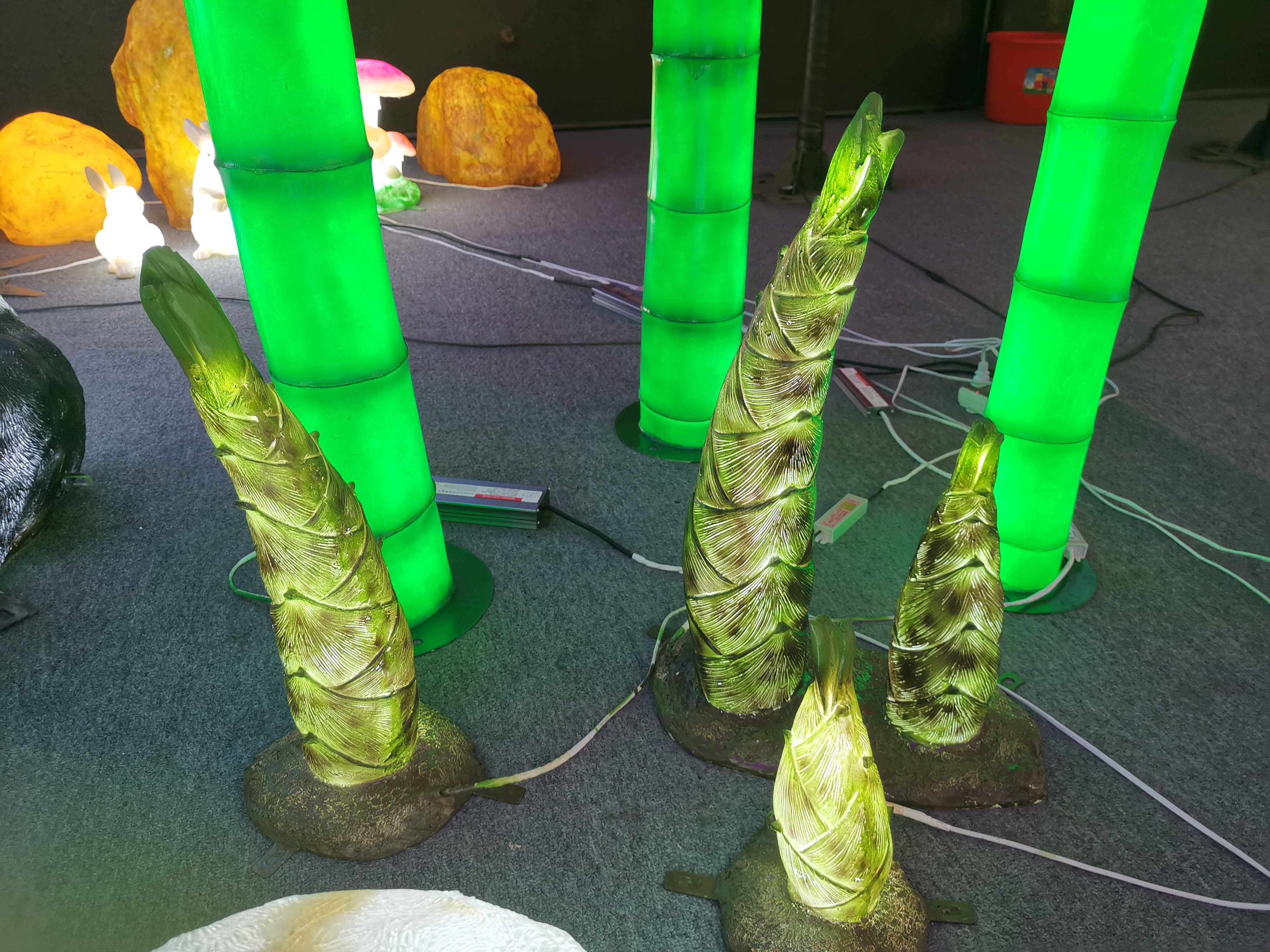 户外防水竹笋灯,竹笋亮化造型灯,竹笋景观灯,树脂玻璃钢竹笋灯