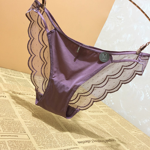 日系蕾丝女内裤网纱迷人三角裤女