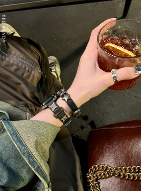 IAMYEE赛博小众设计暗黑款表带适用applewatch78代S9S10S11iWatch