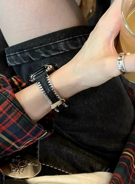 IAMYEE手工小众设计链条表带适用applewatch4567s8s9S10iwatchS11