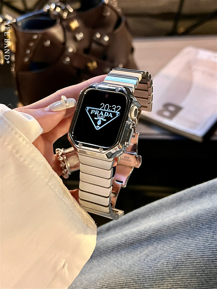 IAMYEE竹节蝴蝶扣表带适用于Applewatch345678代SES9iwatch手表带-封面