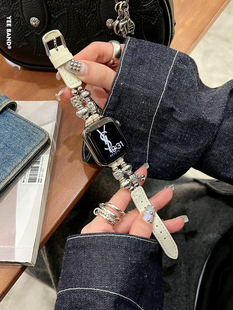 IAMYEE中式国风爱心挂坠细版表带适用applewatchS8S9S10iwatchS11