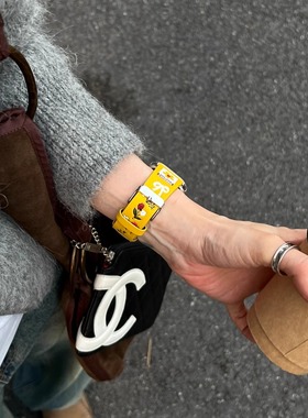 IAMYEE原创莫奈花园皮质表带适用applewatch67SES8S9S10iwatchS11