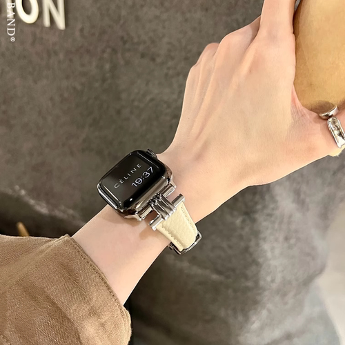 IAMYEE小众设计高级感皮质表带适用applewatchS8代S9S10iwatchS11