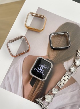 IAMYEE苹果手表壳闪钻保护壳电镀保护套适用iwatchS8S7S9S10代S11