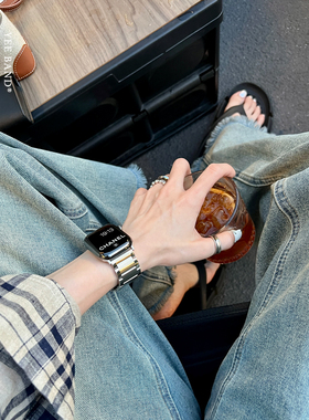 IAMYEE达尔文不锈钢表带适用于Applewatch78代S9S10iwatch表带S11