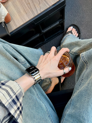 IAMYEE达尔文不锈钢表带适用于Applewatch78代S9S10iwatch表带S11