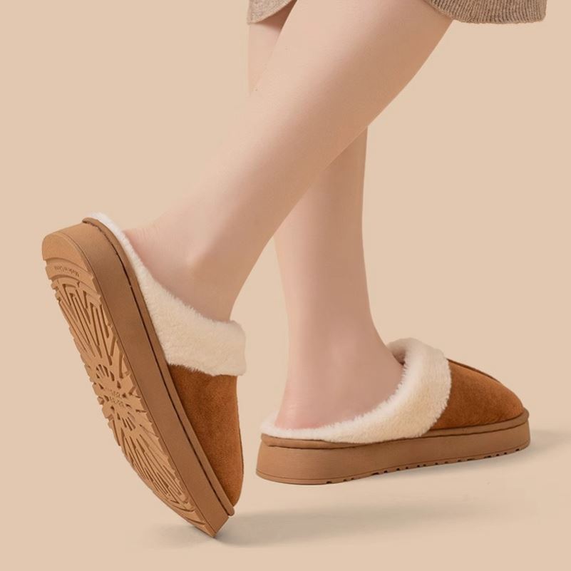 棉拖鞋男士秋冬季室内家居家防滑厚底踩屎感毛毛绒保暖情侣拖鞋女