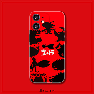 经典怪兽剪影手机壳适用于华为nova10小米13/iqoo9苹果13promax三星note10全包红米k80OPPOReno7荣耀magic7