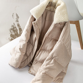 鼎级牛货 羽绒服 重磅骆驼绒90白鹅绒翻领短款 小禾柜上新款 桑蚕丝