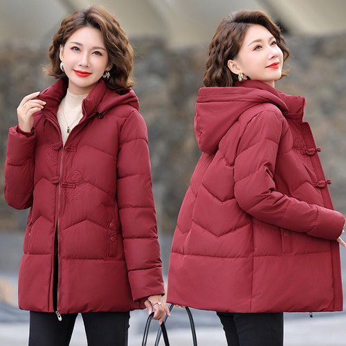 2025年冬季新款品波丝羽绒服妈妈装短款加厚白鸭绒小个子洋气外套