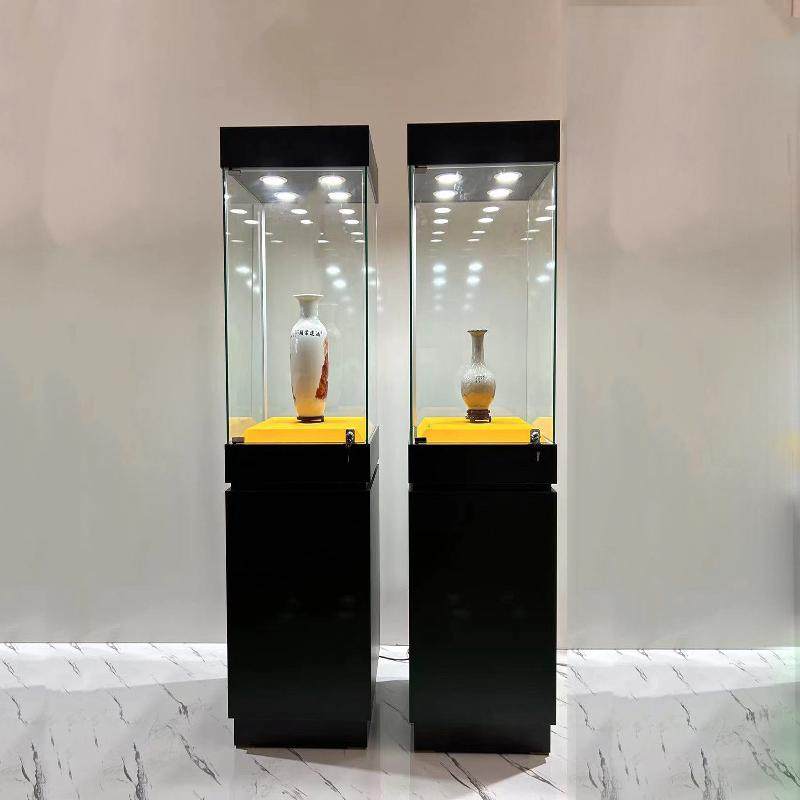 木质博物馆柜台文物古玩董收藏纪念饰品玉瓷器珠宝玻璃展示柜定制