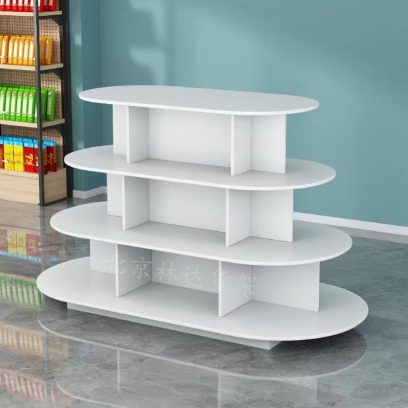 母婴店中岛柜木质椭圆形堆头玩具货柜奶粉展架红酒展示柜鞋店货架