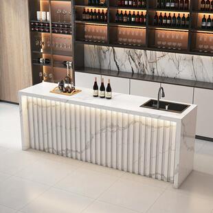 大理石公司水吧接待台酒吧咖啡厅茶水间商用吧台休闲区loft吧台桌