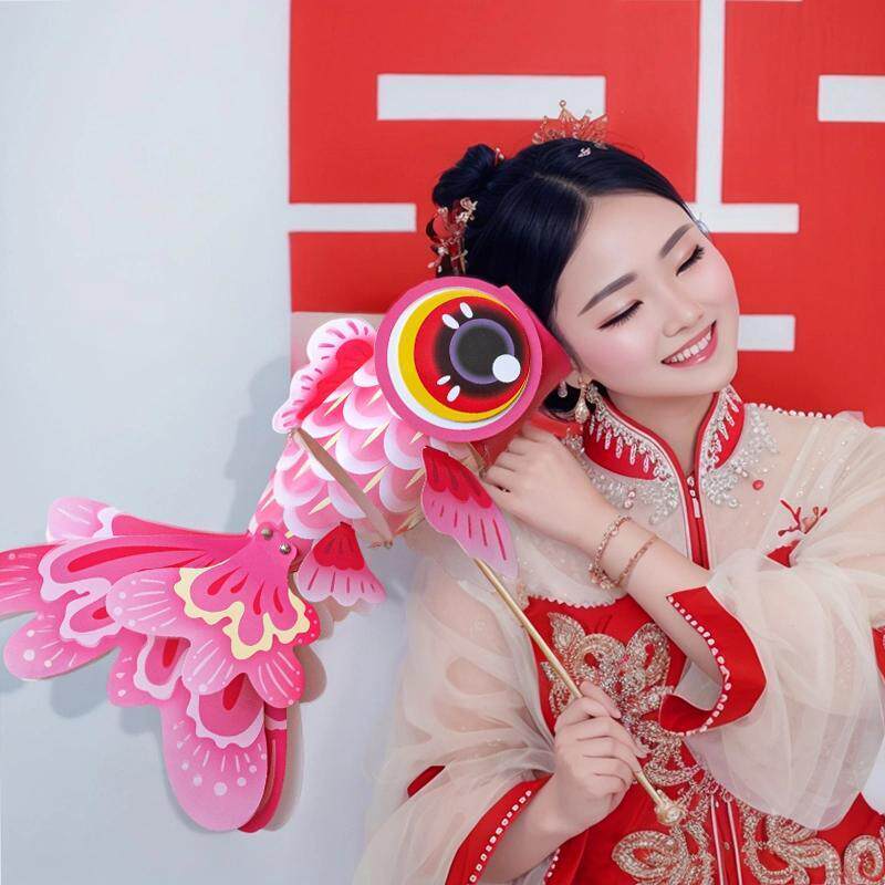 灯笼婚庆舞龙剪纸道具中式婚礼布置装饰结婚立体金鱼锦鲤醒狮拍照
