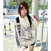 立领情侣立领卫衣外套黑白双子亚文化酷帅 回忆 车日时 痛苦