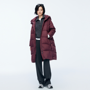 【昕怡粉丝专享】婉甸年冬季安可拉红长款羽绒服