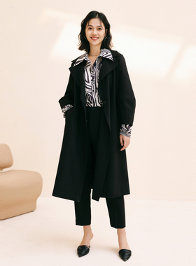 【超能小太阳】2025年秋季新品黑色长款风衣1243B01DY4YX