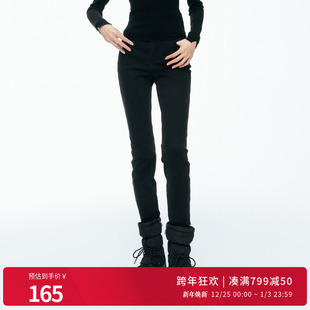 紧身牛仔裤 婉甸2025年冬季 丹宁小脚裤 黑色显瘦修身 1244X02GS1 新品