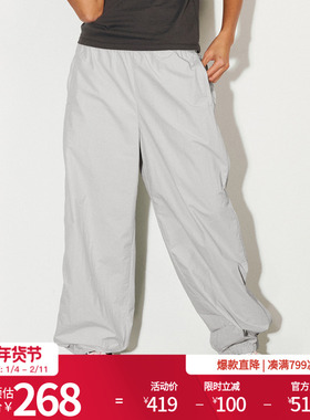 婉甸25新品冰灰色长裤工装风束脚休闲裤MBD1P09LCXA0