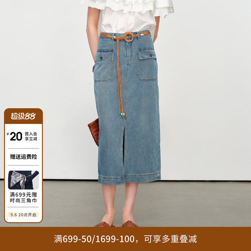 雾灰蓝长裙
