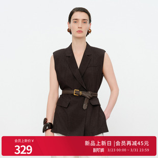 领马夹1252V04JD3 醋酸优雅风马甲城市通勤西装 婉甸2026夏季 新品