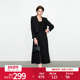 婉甸2025黑色两件套连衣裙通勤风1241N08MS2