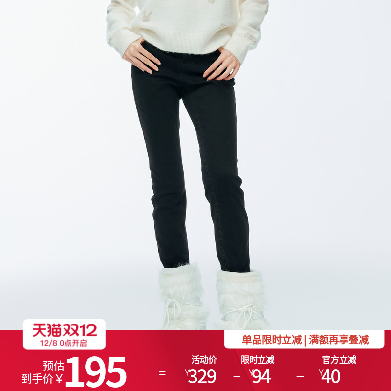 2025年春季新品黑丹宁小脚裤