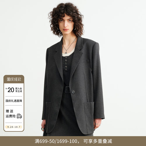 陨石灰西装外套