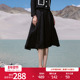 婉甸2026春季 新品 黑色蓬蓬裙半身裙伞裙休闲旅游通勤1251K11MS2YX