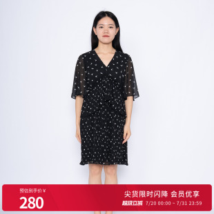 连衣裙1232N87QY7DS 婉甸黑色短袖