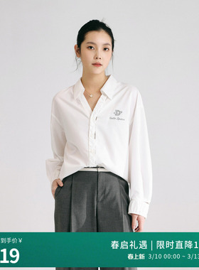 婉甸2025年秋季新品月光白显瘦减龄优雅上衣长袖衬衫1243S10DM3YX