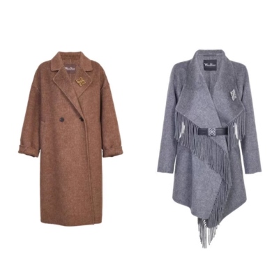 婉甸2025年冬季新品棕榈咖双面呢