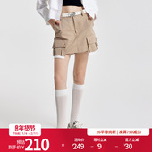 新品 卡其色工装 短裙裤 婉甸2026春季 短款 A型1251P12SX2