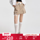 新品 卡其色工装 短裙裤 婉甸2026春季 短款 A型1251P12SX2