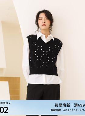 婉甸月光白长袖衬衫甜美风H型1241S01SJ1YX