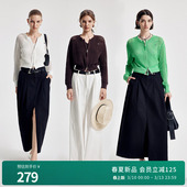 1251W11DJ3 摩卡色镂空毛织拉链网眼高捻全棉开衫 婉甸2026春季 新品