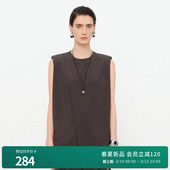 女百搭宽松休闲上衣1252H18SD4 原灰色无袖 婉甸2026夏季 新品