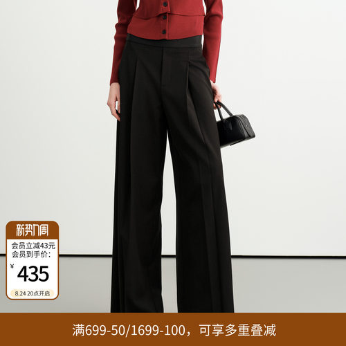 黑色阔腿裤