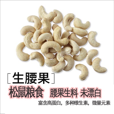 魔王松鼠飞鼠仓鼠吃的生的坚果主粮食物零食生腰果仁生料饲料用品