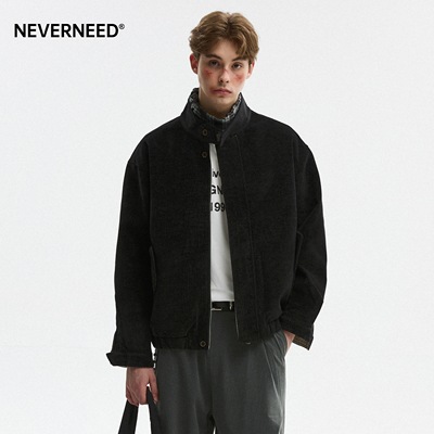 NEVERNEED美式树纹肌理夹克男女