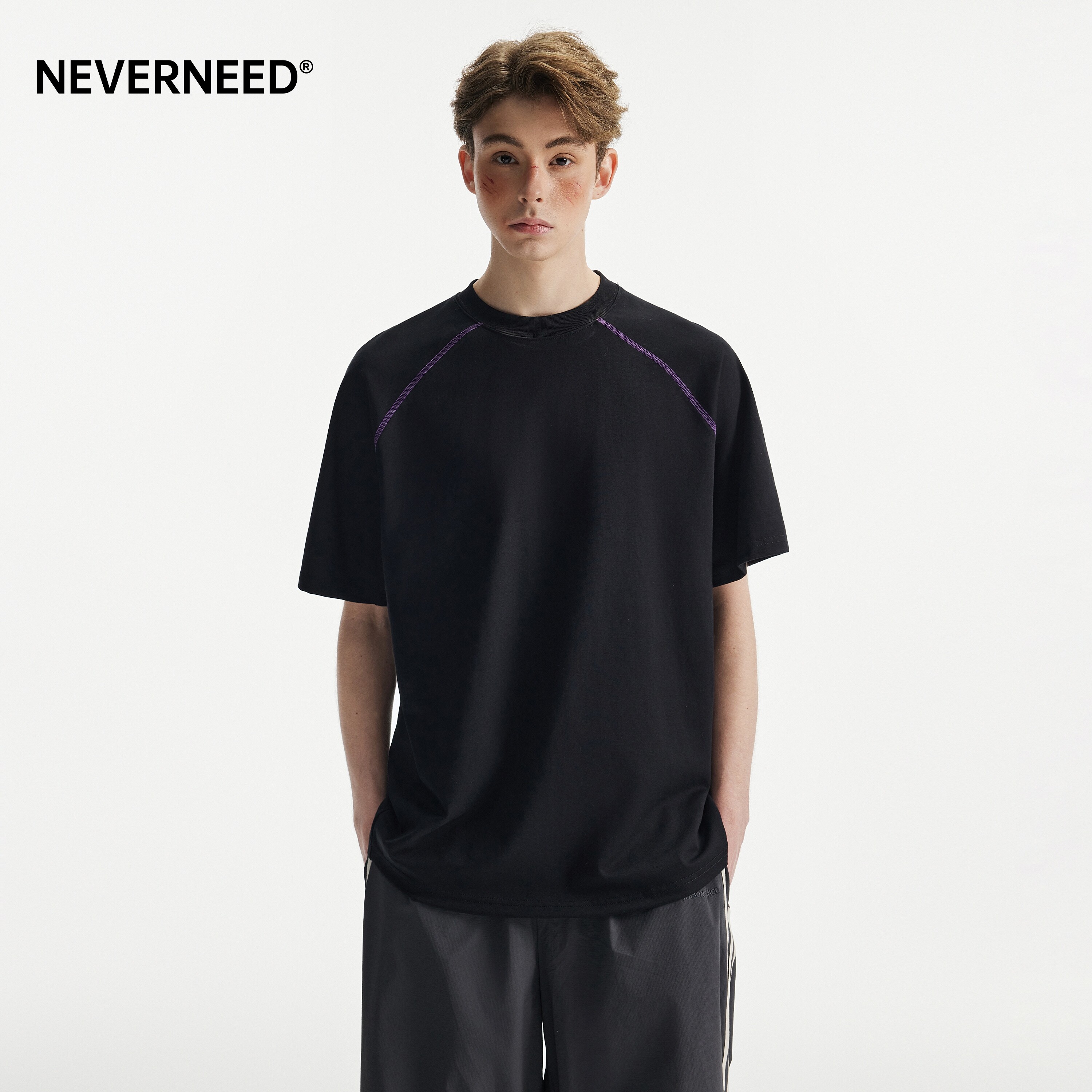 NEVERNEED240g美式户外运动短袖图片