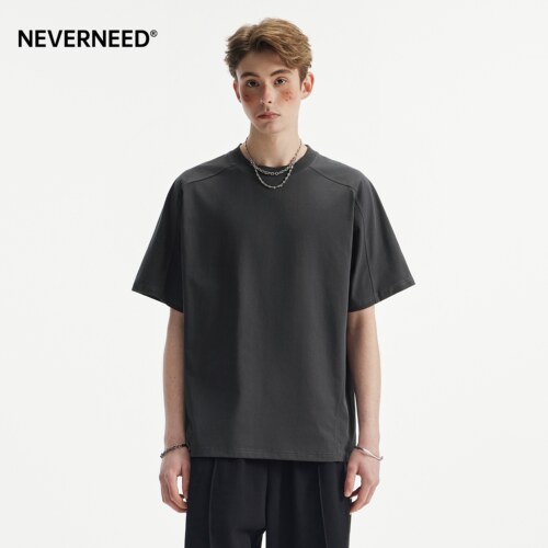 NEVERNEED索罗娜拼接解构T恤男