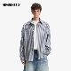 美式 男女春季 情侣休闲衬衣外套 格子衬衫 NEVERNEED高智感翻领长袖