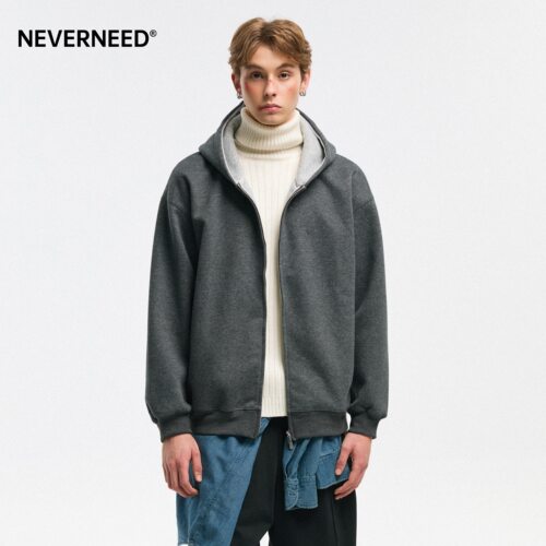 NEVERNEED重磅双拉链连帽卫衣